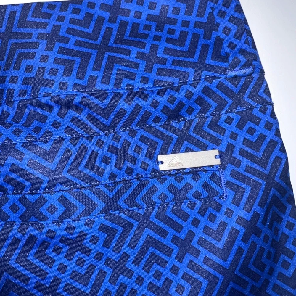 Adidas Golf Shorts‎ Womens 10 Blue Geometric Print Performance Active